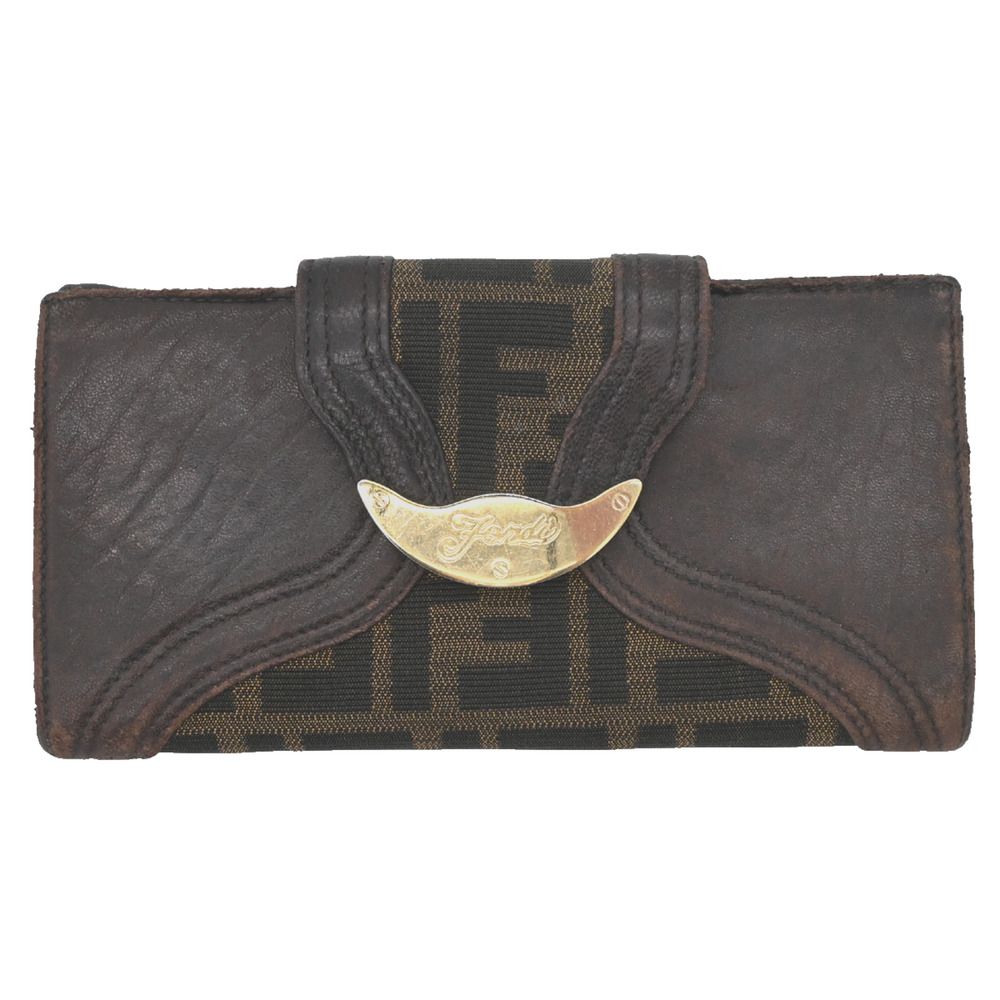 FENDI Tobacco Zucca Spy Continental Wallet